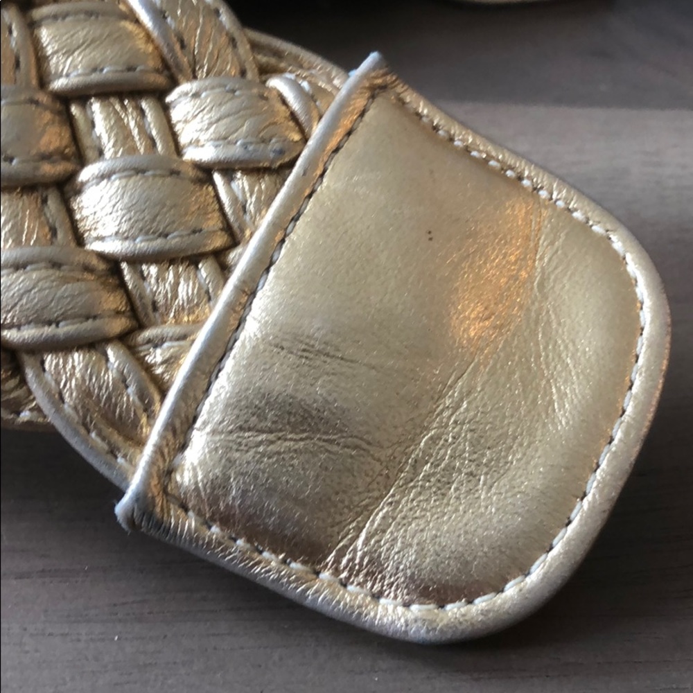 Metallic Gold Braided Women's Belt - Picture 4 of 5